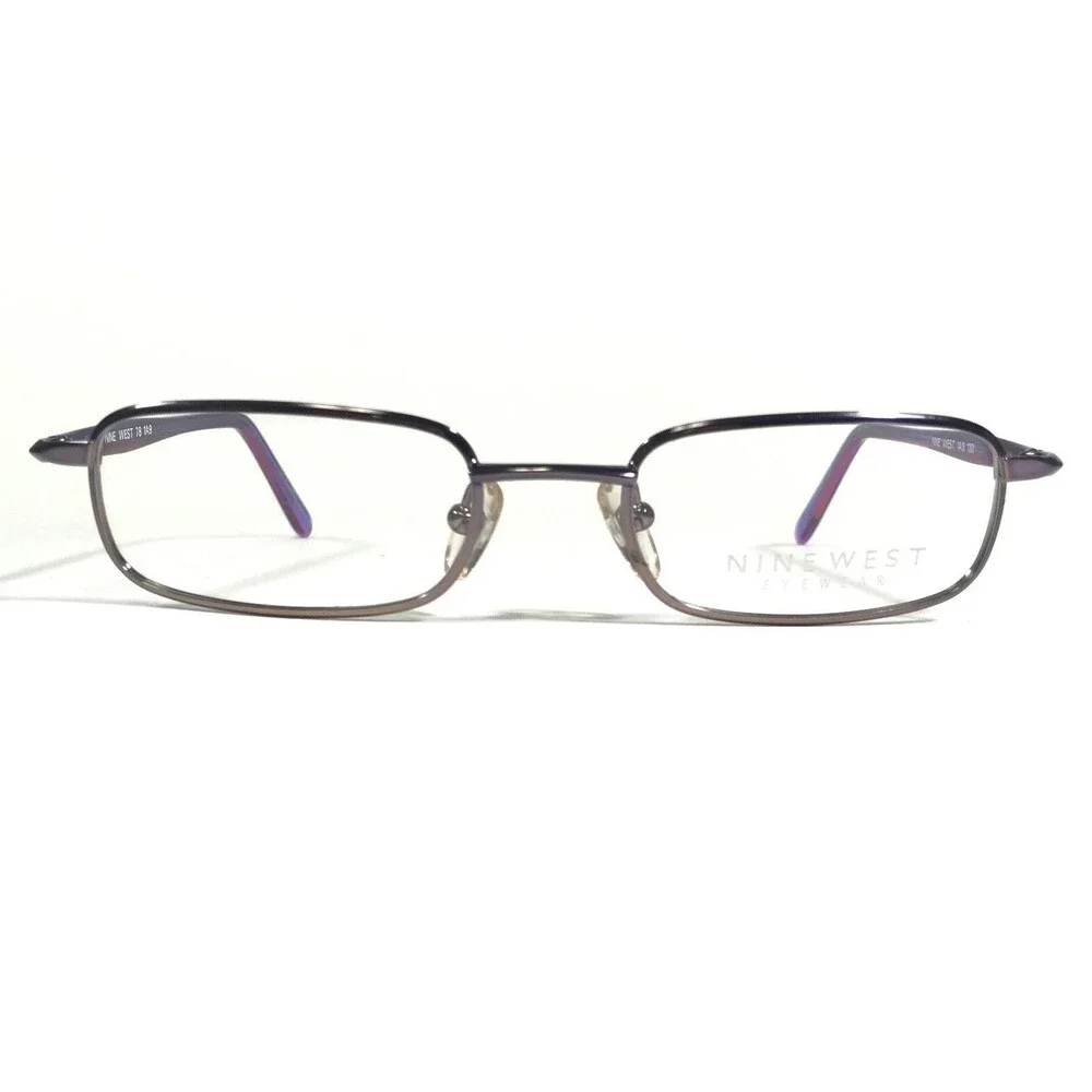 Nine West Petite Eyeglasses Frames 78 1A9 Purple Rectangular 48-19-130